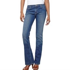 Levi's 715 Bootcut Women's Sz 32 Med Wash Mid Rise Blue Denim Jeans Distressed